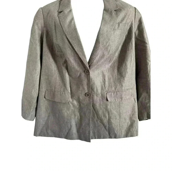 Lane Bryant beige linen blend blazer women's size 28 - Picture 4 of 12